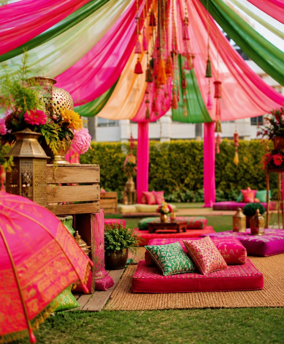 Mehendi event setup